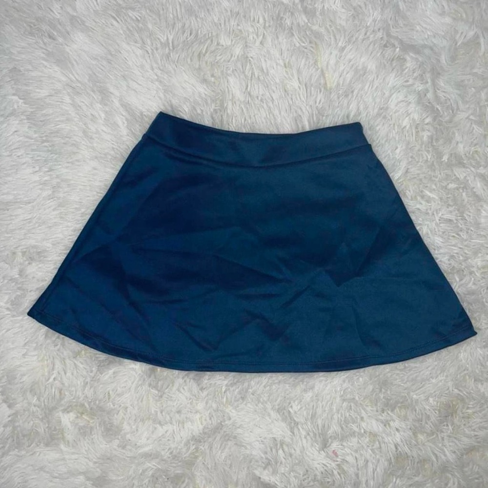 Teal/Blue Women's Satin Skirt